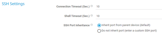 SSH Settings